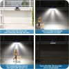 2 Pack Solar Lights Outdoor 128 LED 800LM Cordless LED Solar Motion Sensor Lights IP65 Waterproof Security LED Flood Light