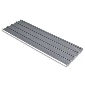 Roof Panels 12 pcs Galvanized Steel Gray