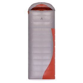 Outdoor Camping Envelope Down Sleeping Bag (Option: Orange grey-1000g White goose down)